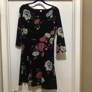 Black/floral Old Navy Dress- Size L-never worn!